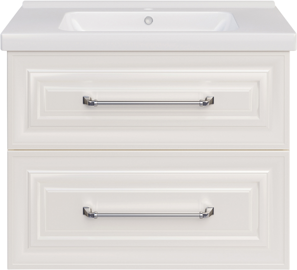 Тумба с раковиной ASB-Woodline Валенца 80 слоновая кость