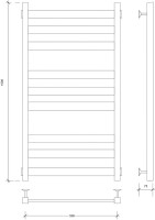 Полотенцесушитель водяной Secado Комано 3 100х50 100x55 см, хром, лесенка