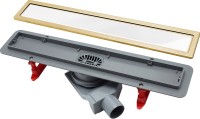 Душевой трап (лоток) Pestan Confluo Premium White Glass Gold Line Confluo Premium White Glass Gold Line 550 белое стекло/позолоченная сталь