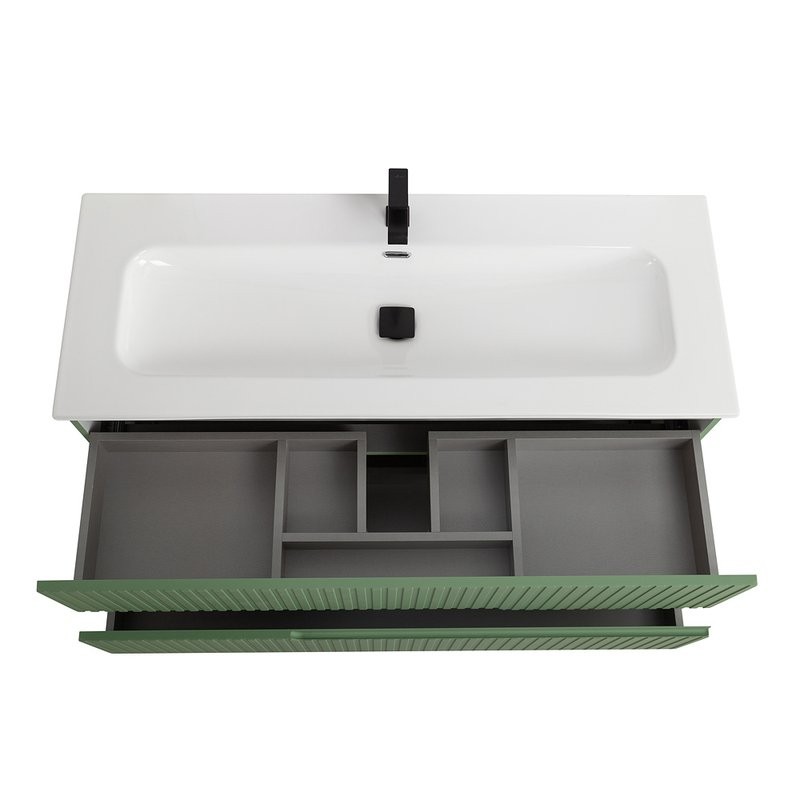 Мебель для ванной комнаты Cezares Duet 120 фисташковый софт, раковина Cezares CZR-8073-120