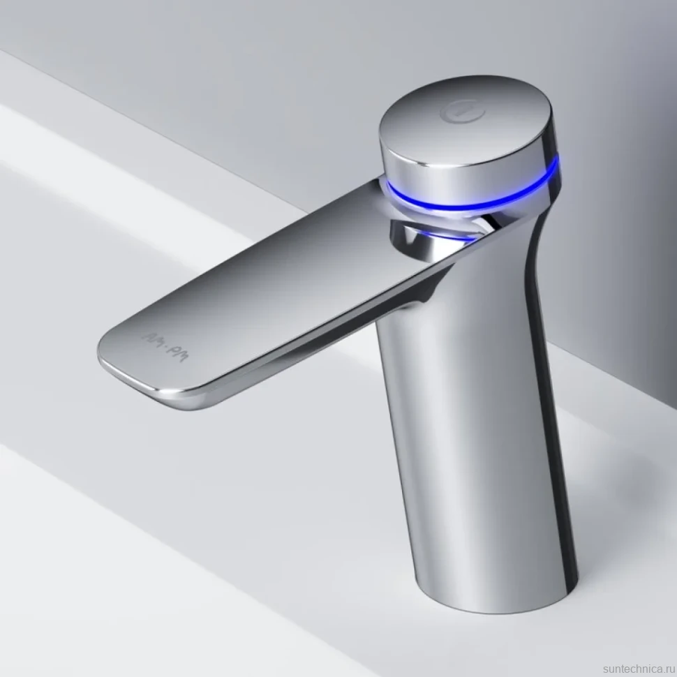 Термостатический смеситель AM.PM Inspire V2.0 F50A82400 TouchReel электронный с донным клапаном