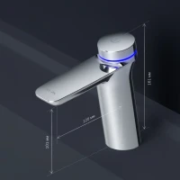Термостатический смеситель AM.PM Inspire V2.0 F50A82400 TouchReel электронный с донным клапаном