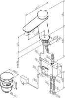 Термостатический смеситель AM.PM Inspire V2.0 F50A82400 TouchReel электронный с донным клапаном
