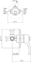 Встраиваемый смеситель для душа и ванны Webert Aurora Aurora AU880101010 С ВНУТРЕННЕЙ ЧАСТЬЮ, золото