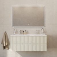Тумба с раковиной Cezares Duet 120 альпака брашированная, раковина Cezares CZR-8073-120-1-2