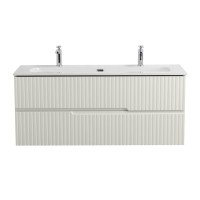 Тумба с раковиной Cezares Duet 120 альпака брашированная, раковина Cezares CZR-8073-120-1-2