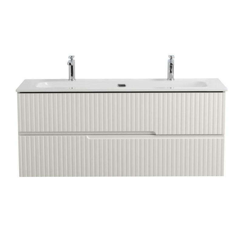 Тумба с раковиной Cezares Duet 120 альпака брашированная, раковина Cezares CZR-8073-120-1-2