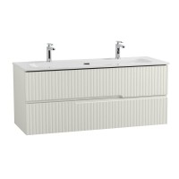 Тумба с раковиной Cezares Duet 120 альпака брашированная, раковина Cezares CZR-8073-120-1-2