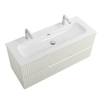 Тумба с раковиной Cezares Duet 120 альпака брашированная, раковина Cezares CZR-8073-120-1-2