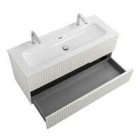 Тумба с раковиной Cezares Duet 120 альпака брашированная, раковина Cezares CZR-8073-120-1-2
