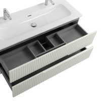 Тумба с раковиной Cezares Duet 120 альпака брашированная, раковина Cezares CZR-8073-120-1-2