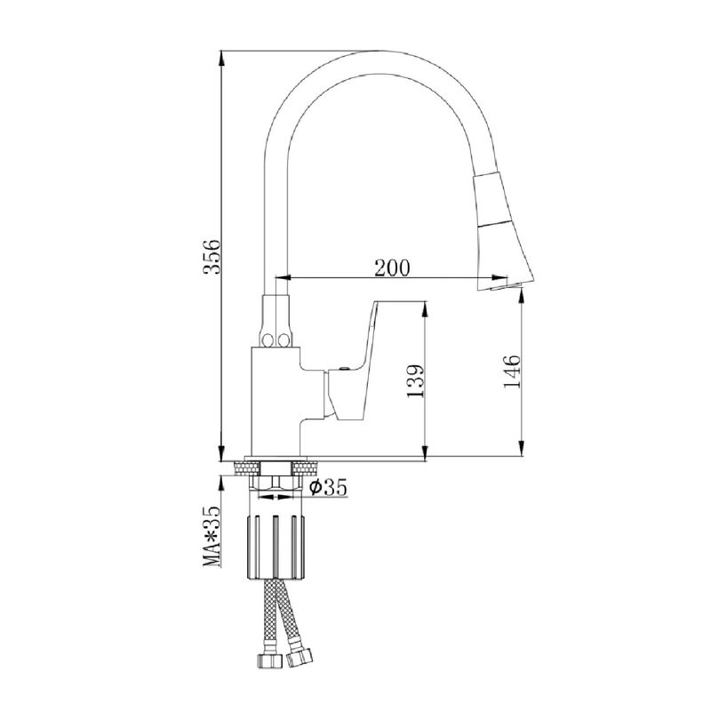 Смеситель для кухни Splenka S41.43.03, золотой сатин