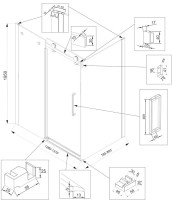 Душевой уголок Veconi Rovigo RV-074B 130x80