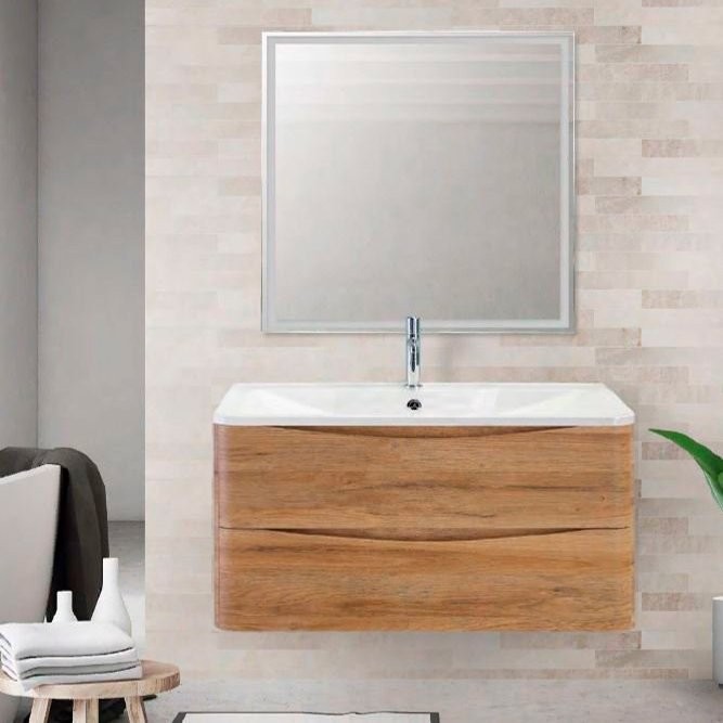 Мебель для ванной комнаты BelBagno Acqua 100 подвесная, rovere rustico