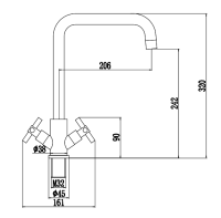 Смеситель для кухни Fmark FS8412H черный