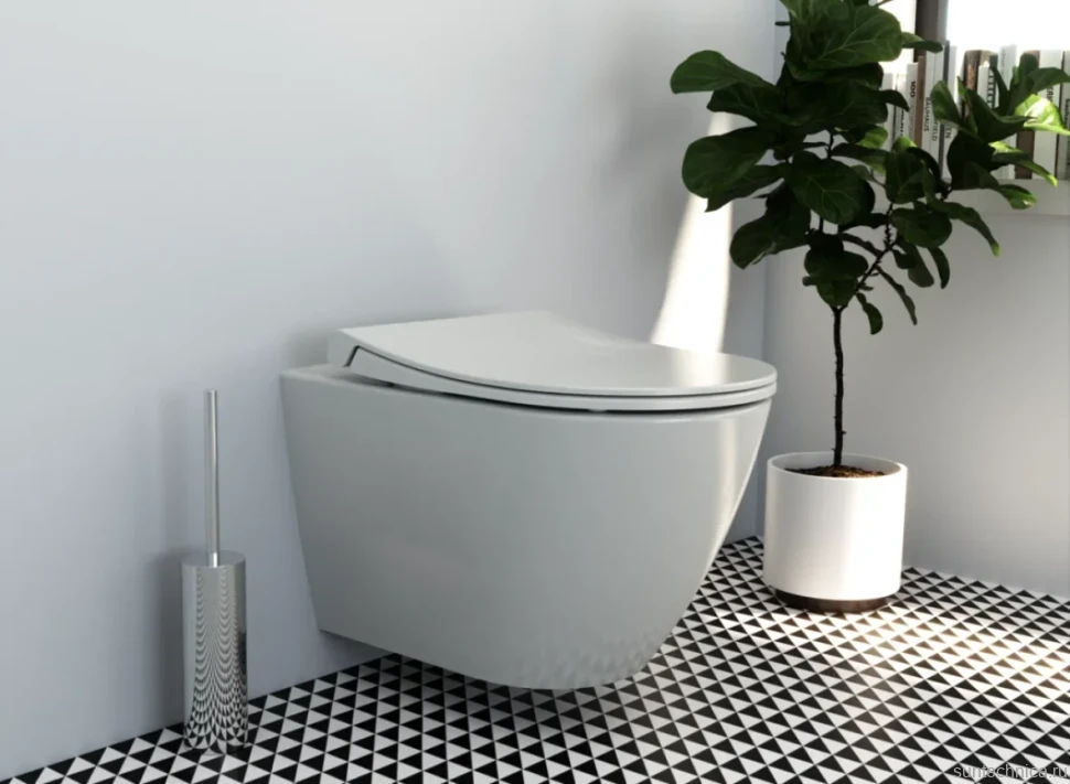 Унитаз подвесной VitrA Sanibelle 7551B003-0075 безободковый, с микролифтом