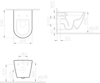 Унитаз подвесной VitrA Sanibelle 7551B003-0075 безободковый, с микролифтом