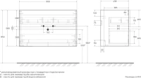 Тумба под раковину Art&Max Torino 90 подвесная, аквамарин
