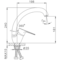 Смеситель для кухни Frap H702 F41702-B хром