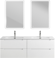 Мебель для ванной комнаты BelBagno Etna 120 для двоих, bianco lucido