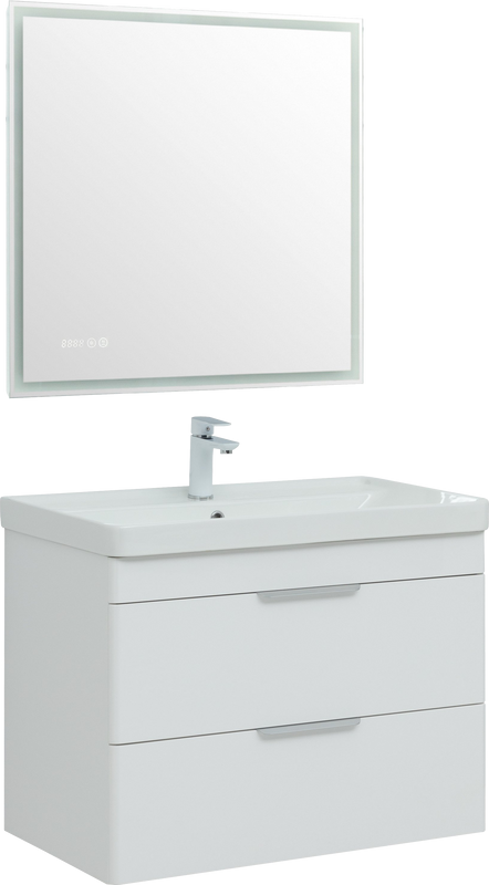 Мебель для ванной комнаты Aquanet Ирис new 80 подвесная, 2 ящика