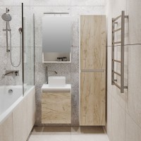 Тумба с раковиной Runo Бари 40 крафтовый дуб, раковина Uno 25