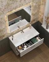 Тумба с раковиной KERAMA MARAZZI Piano Classic 95 подвесная, ясень белый матовый