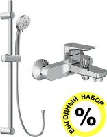 Смеситель для ванны с душем Cersanit Nature Nature 63064 + душевой гарнитур Смеситель для ванны с душем Cersanit Nature Nature 63064 + душевой гарнитур