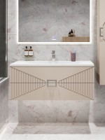 Тумба с раковиной Grossman Луксор 100 матовая бежевая