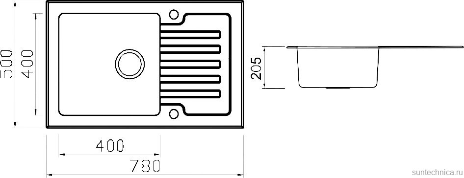 Мойка кухонная Seaman Eco Glass SMG-780W Gun