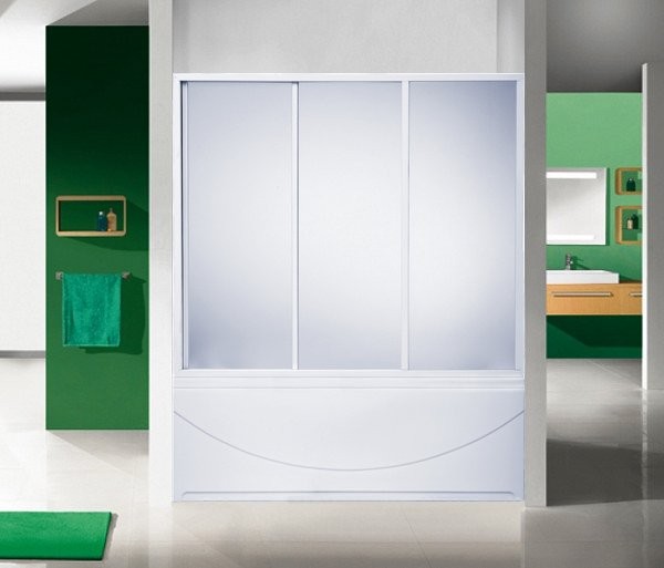 Шторка на ванну Bas Кэмерон 3 ств., пластик