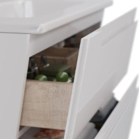 Тумба под раковину Lemark Miano 100 белая глянцевая