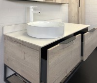 Мебель для ванной комнаты Comforty Порто 120 одна раковина, подвесная, дуб дымчатый