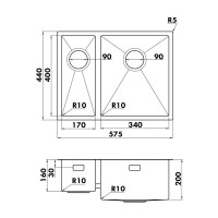 Мойка кухонная Seaman Eco Marino SME-575DL.A