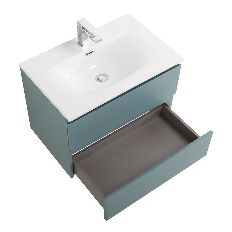 Тумба с раковиной BelBagno Kraft 60 подвесная, матовая голубая, раковина bb-8099-60