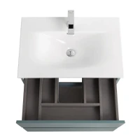Тумба с раковиной BelBagno Kraft 60 подвесная, матовая голубая, раковина bb-8099-60