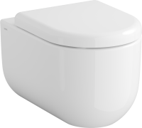 Унитаз подвесной VitrA Liquid 7321B403-0075 безободковый, с микролифтом, глянцевый белый