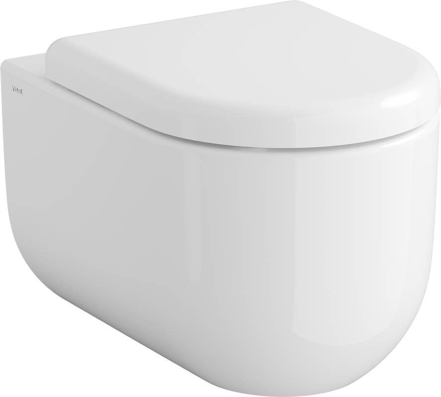 Унитаз подвесной VitrA Liquid 7321B403-0075 безободковый, с микролифтом, глянцевый белый