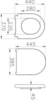 Унитаз подвесной VitrA Liquid 7321B403-0075 безободковый, с микролифтом, глянцевый белый