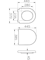 Унитаз подвесной VitrA Liquid 7321B403-0075 безободковый, с микролифтом, глянцевый белый