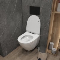Унитаз подвесной Teymi Lina Pro Vortex Торнадо безободковый, сиденье микролифт T40112