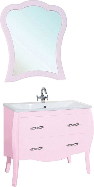 Зеркало Bellezza Грация 90 розовое