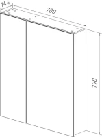 Зеркало-шкаф Lemark Universal 70 Зеркало-шкаф Lemark Universal 70