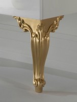 Тумба с раковиной Armadi Art NeoArt 100 белая с ручками Drop золото