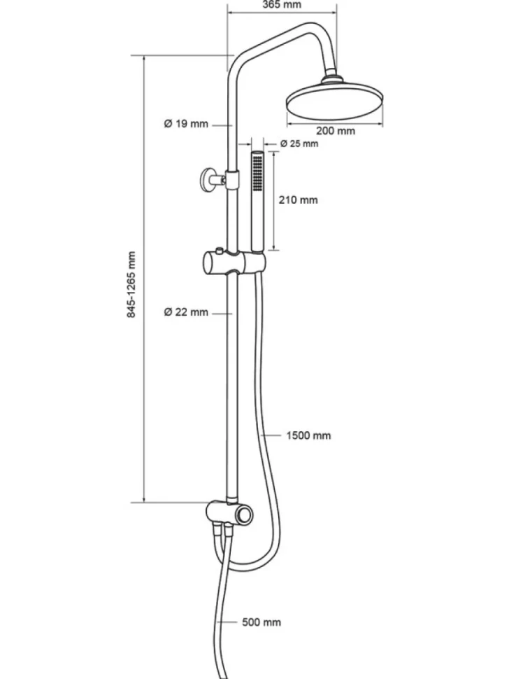 Душевая стойка Aquanet Practic AF100-70-R-C хром