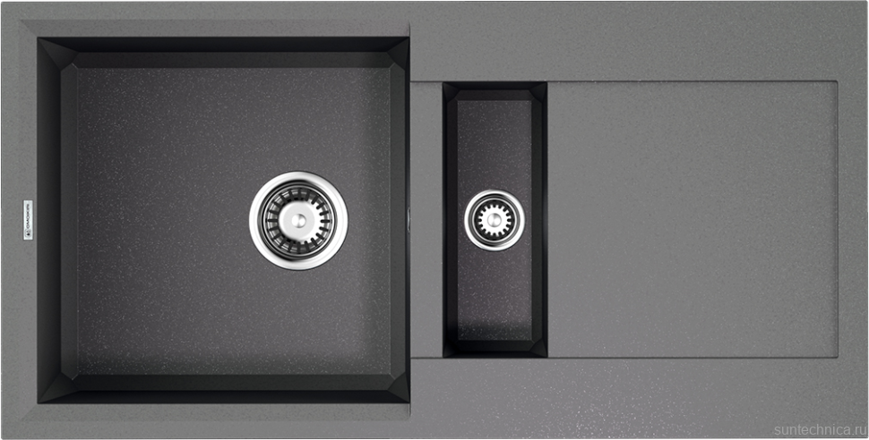 Комплект Мойка Omoikiri Sakaime 86-2-GR leningrad grey + Измельчитель Nagare 750