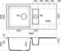 Комплект Мойка Omoikiri Sakaime 86-2-GR leningrad grey + Измельчитель Nagare 750