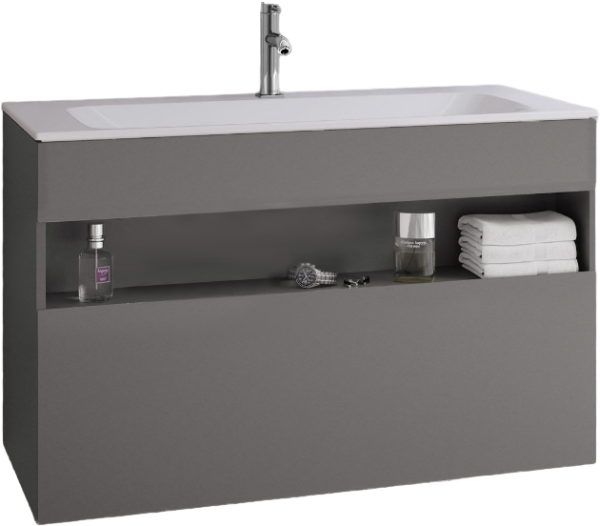 Тумба под раковину Keuco Stageline 32872 100 см, инокс матовый