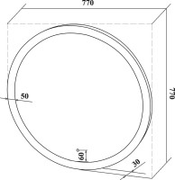 Зеркало круглое Runo Руан 77 с подсветкой Зеркало круглое Runo Руан 77 с подсветкой