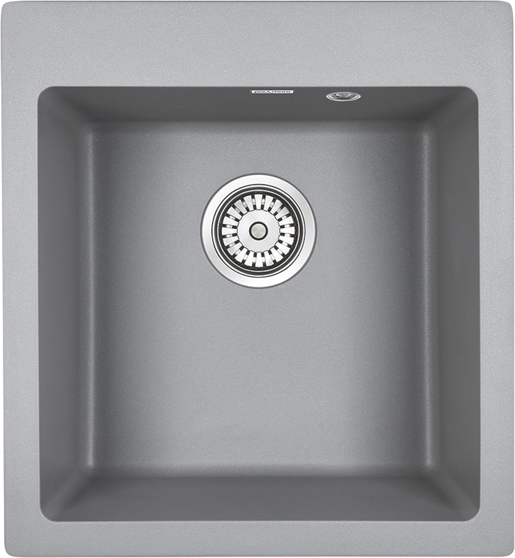 Комплект Мойка Paulmark Kante 45 PM104651-GRM серый металлик + Измельчитель Intenso